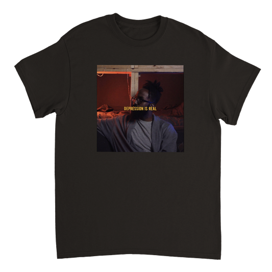 Depression is REAL (Album Cover) Heavyweight Unisex Crewneck T-shirt